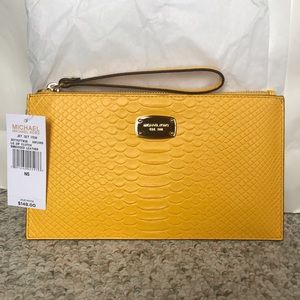Michael Kors large zip clutch